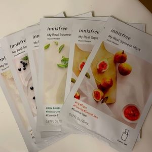 6 pack of Innisfree sheet masks.